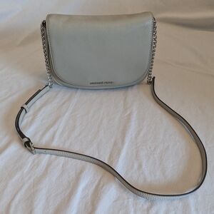 Michael Kors Pebble Leather Crossbody Bag, Cream/Gray